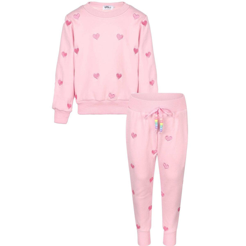 Lola + The Boys Full Hearts Jogger Set