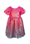 Lola + The Boys Bubble Gum Shimmer Sequin Dress