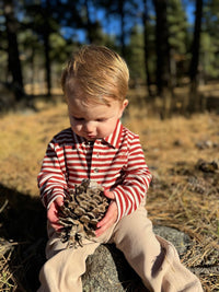 Seymour Polo Onesie Rust/Cream
