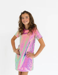 Lola + The Boys Lavender Haze Sequin Dress