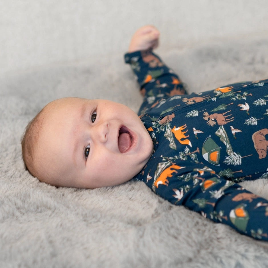 Sweet Bamboo Zipper Footie | True Grit