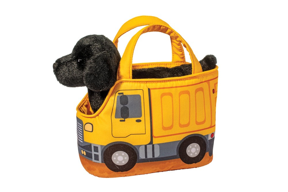 Douglas Construction Truck Pet Sak with Black Lab