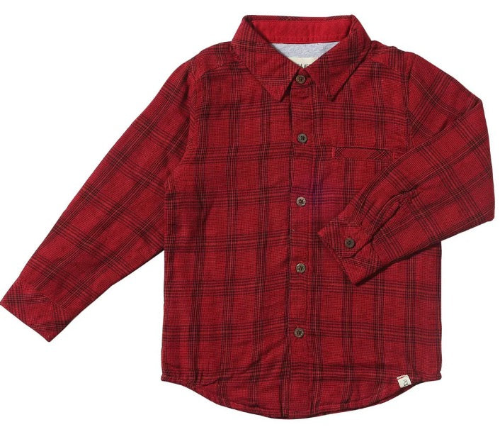 Atwood Woven Shirt Red/Black Micro Plaid Unlined