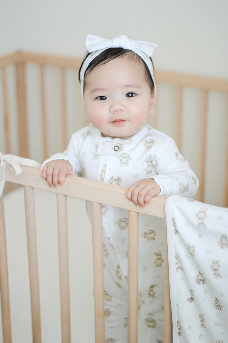 L'ovedbaby Organic Smocked Headband 3-Pack | Brixy Bunny Biscuit