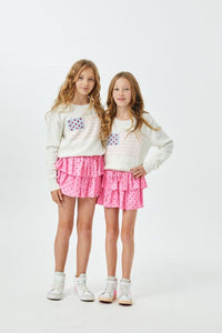 Theme Tiegan White American Flag Sweater