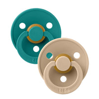 BIBS Colour Natural Rubber Latex Pacifier 2-Pack | Size 1 (0-6 Months)