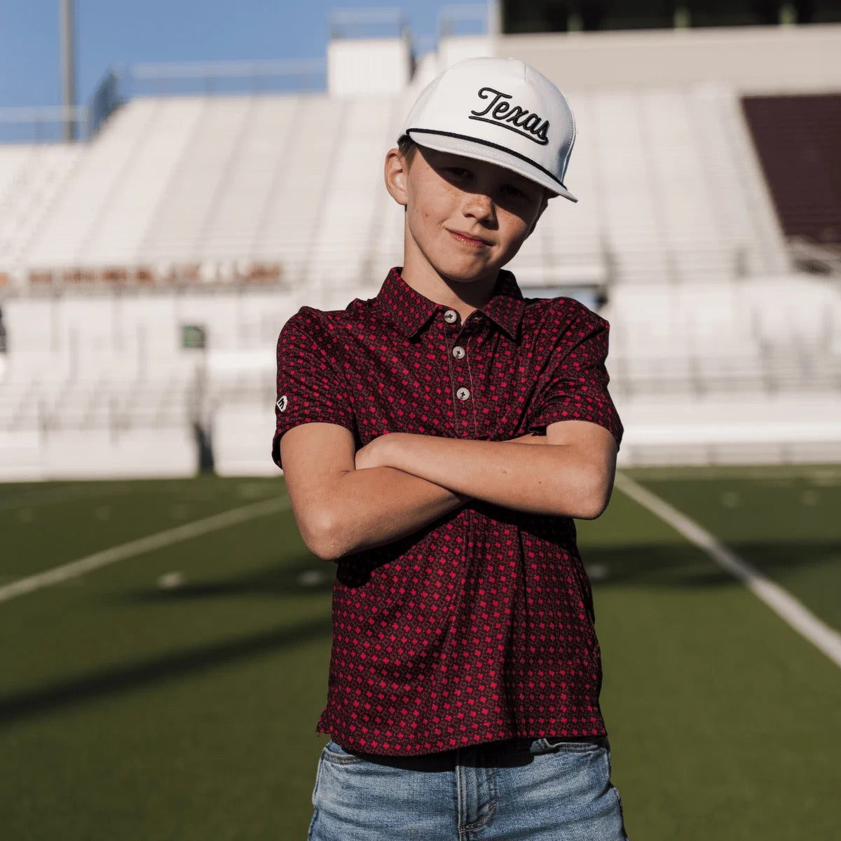 Burlebo Youth Performance Polo | Black And Red