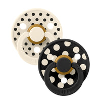 BIBS Studio Collection Natural Rubber Latex Pacifier 2-Pack | Size 1 (0-6 Months)