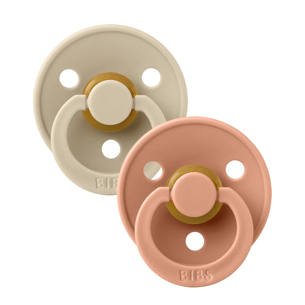 BIBS Colour Natural Rubber Latex Pacifier 2-Pack | Size 2 (6-18 Months)