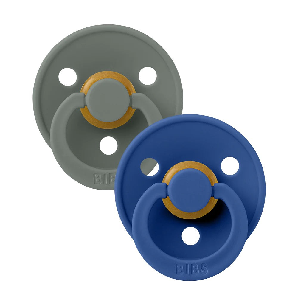 BIBS Colour Natural Rubber Latex Pacifier 2-Pack | Size 1 (0-6 Months)