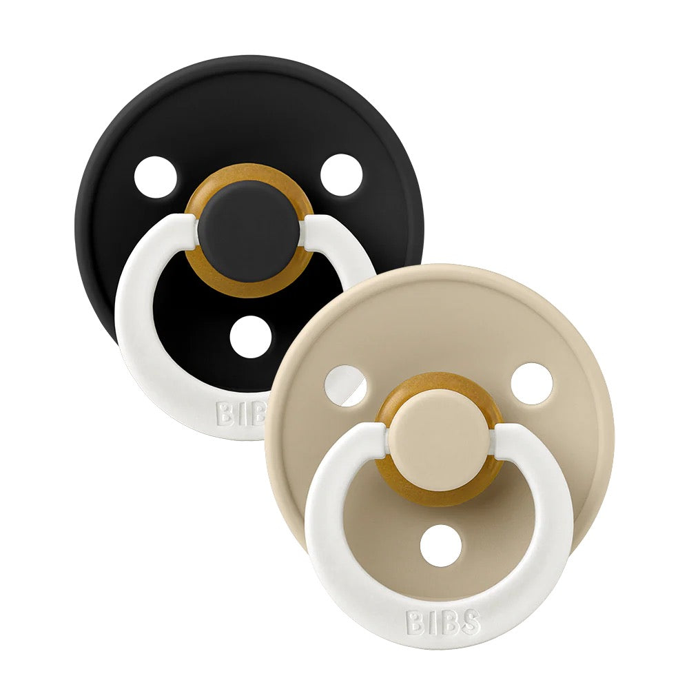 BIBS Colour Natural Rubber Latex Pacifier 2-Pack | Size 3 (18+ Months)