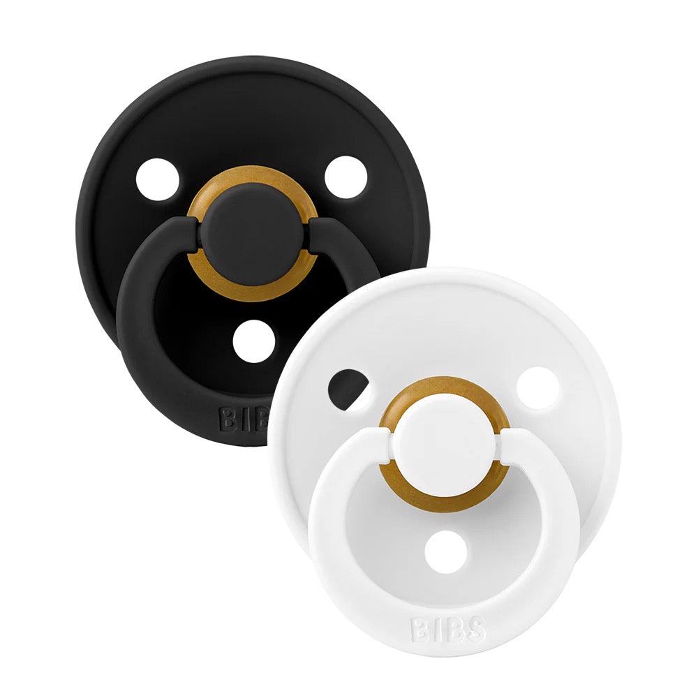 BIBS Colour Natural Rubber Latex Pacifier 2-Pack | Size 1 (0-6 Months)