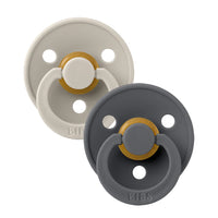 BIBS Colour Natural Rubber Latex Pacifier 2-Pack | Size 2 (6-18 Months)