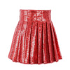 Lola + The Boys Scarlet Pleated Shimmer Skirt