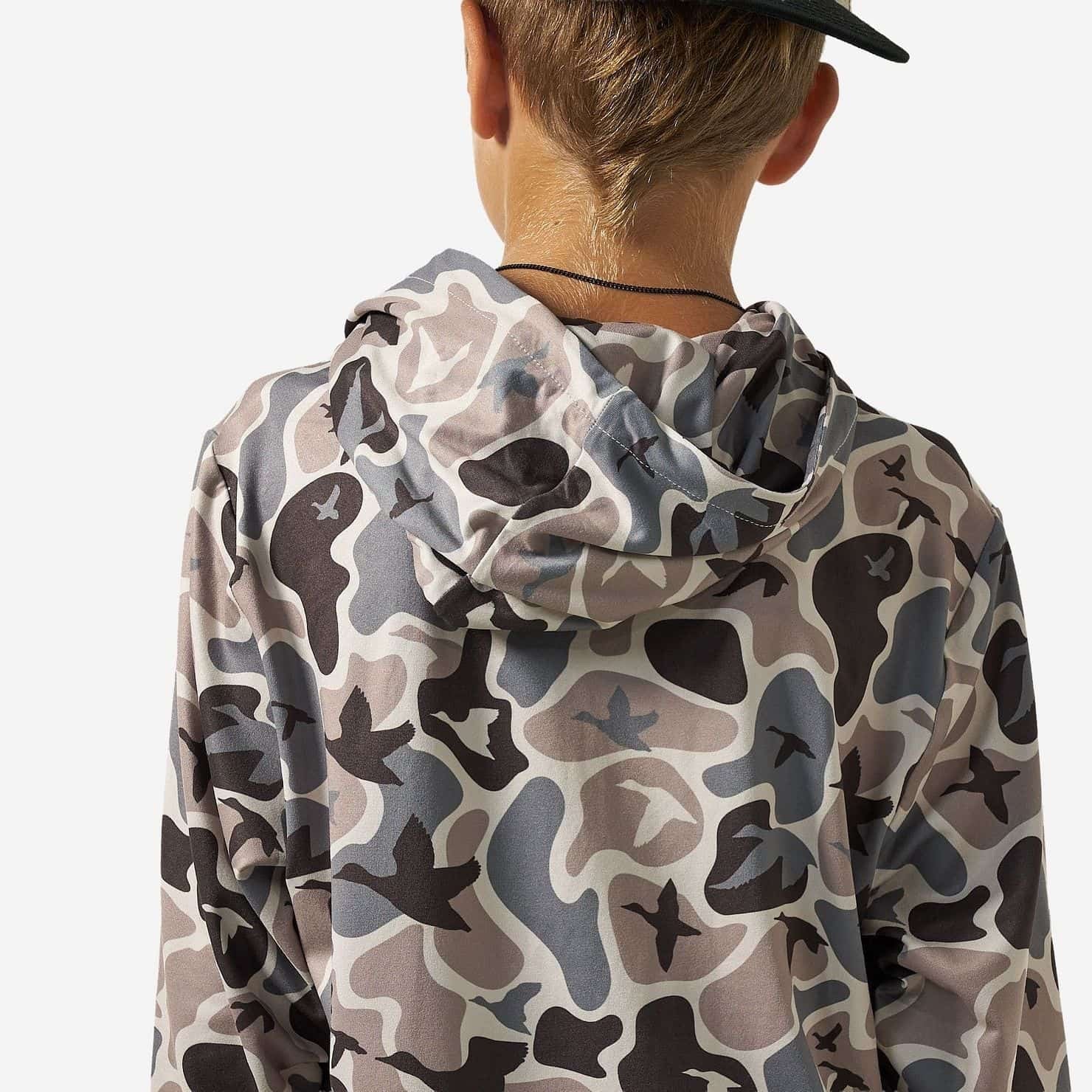Burlebo Youth Performance Hoodie | Mallard Mayhem Camo