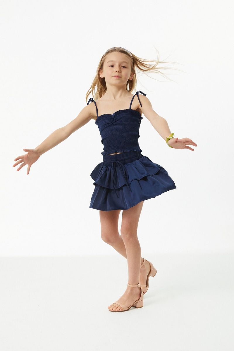 Theme Willow Satin Navy Skort