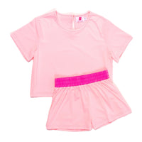 Sweet Lane Soft Shorts Set | Cotton Candy