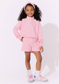Lola + The Boys Pink Sparkle Short Set