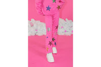 Paper Flower Sequins Stars Applique Pants | Carmine Rose