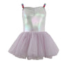 Shiny Hologram Tulle Swim Dress Lavender