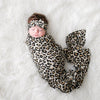 Posh Peanut Lana Leopard Tan Swaddle Headband Set