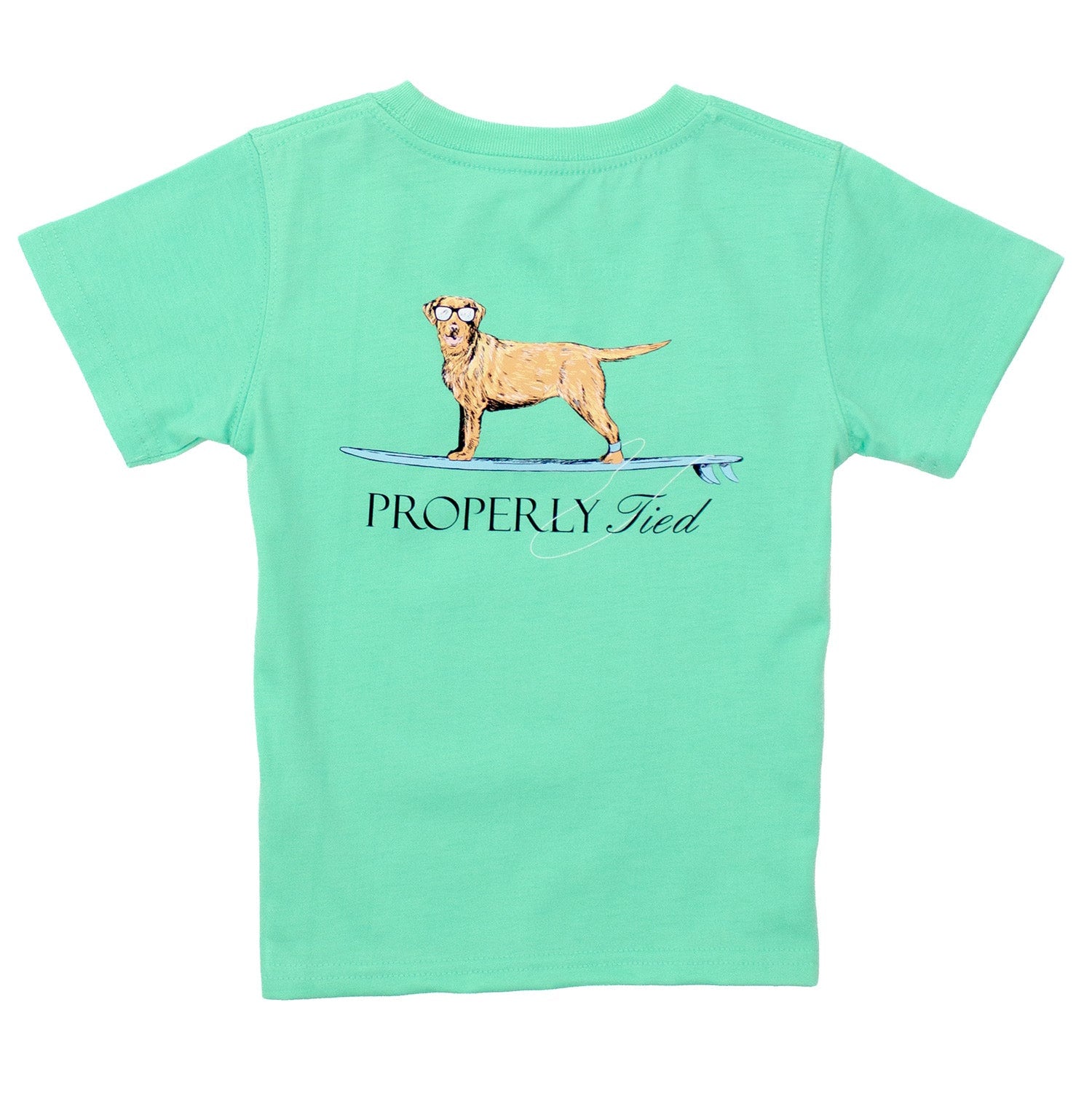 Properly Tied Boys Short Sleeve Tee Waverider | Wash Green