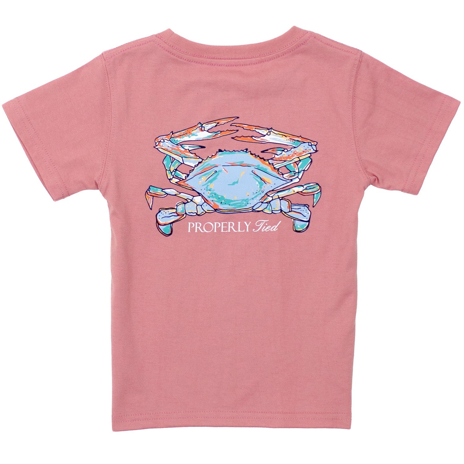 Properly Tied Boys Short Sleeve Tee Claws | Salmon