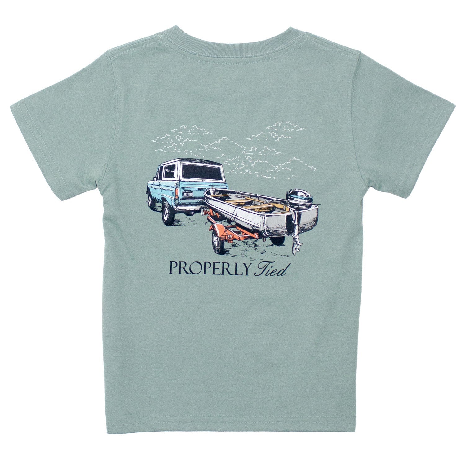 Properly Tied Boys Short Sleeve Tee Towing The Line | Fog