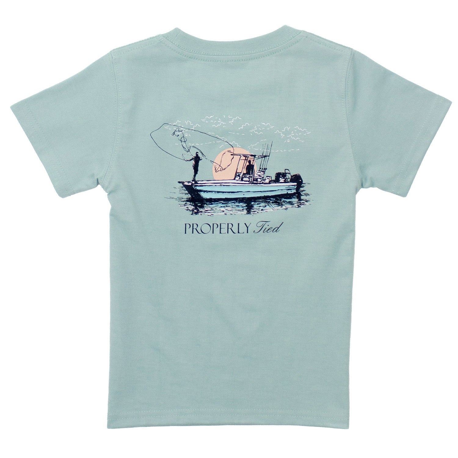 Properly Tied Boys Short Sleeve Tee Cast | Marine Mist