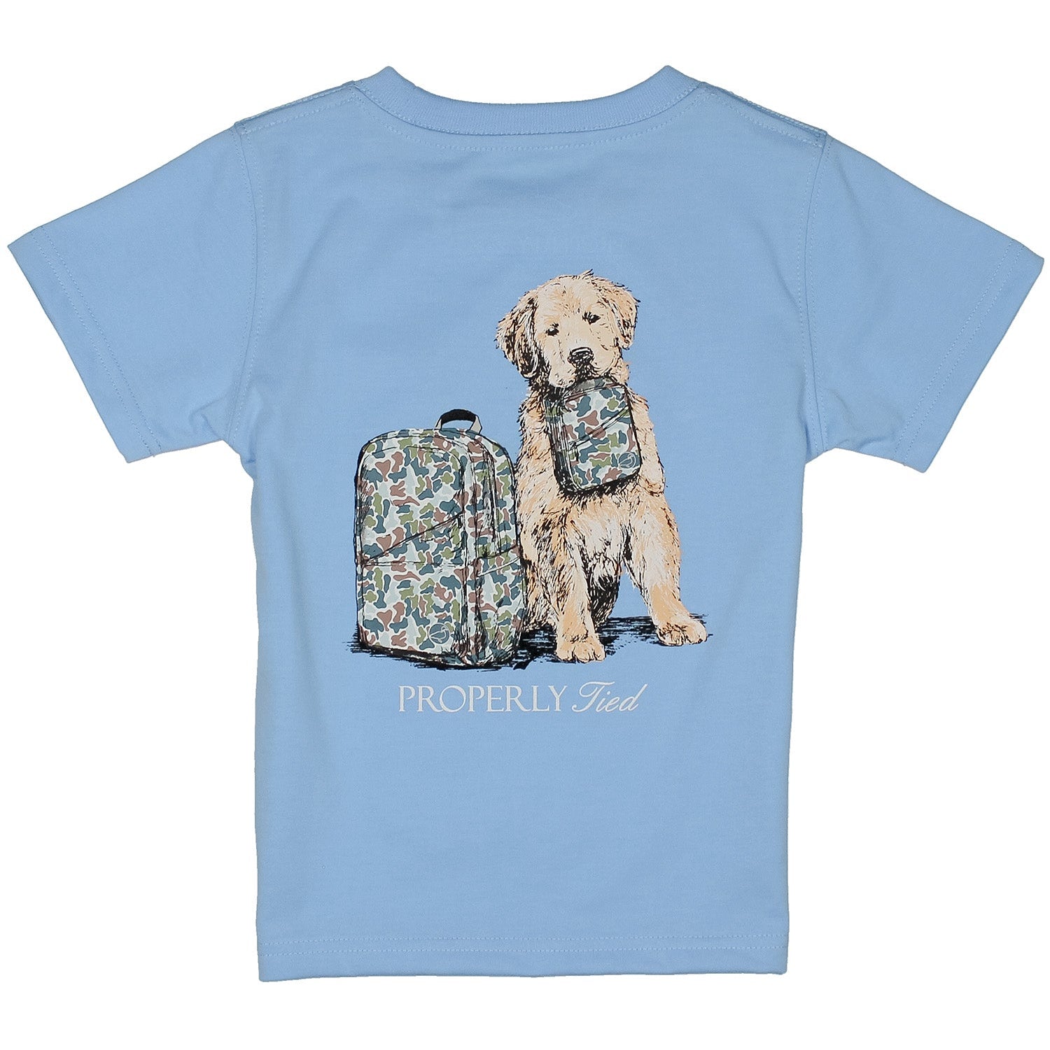 Properly Tied Boys Short Sleeve Tee Study Buddy | Light Blue