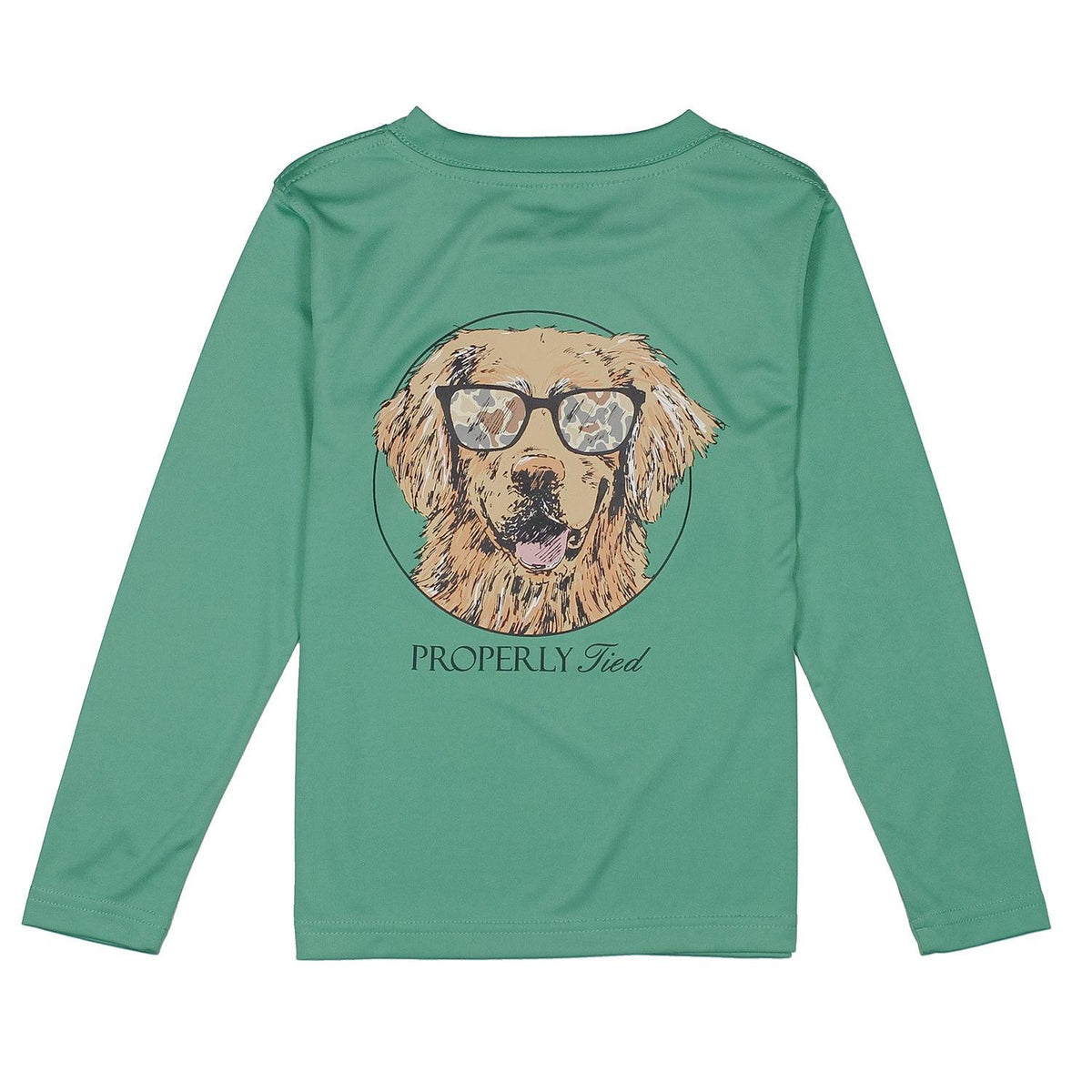 Properly Tied Boys Performance Tee Long Sleeve Camo Companion | Ivy
