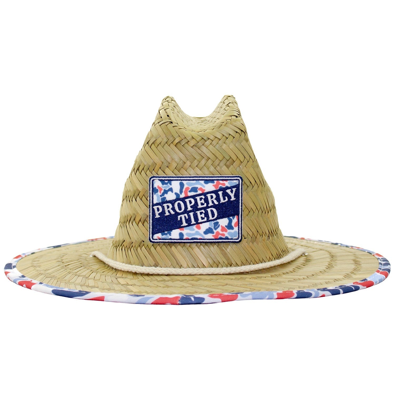 Properly Tied Boys Cabo Straw Hat Americana Camo