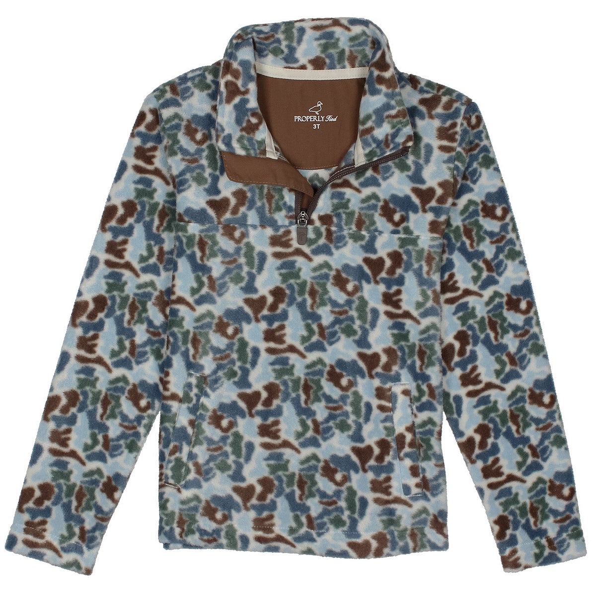 Properly Tied Boys Sportsman Microfleece Pullover | Terra Camo