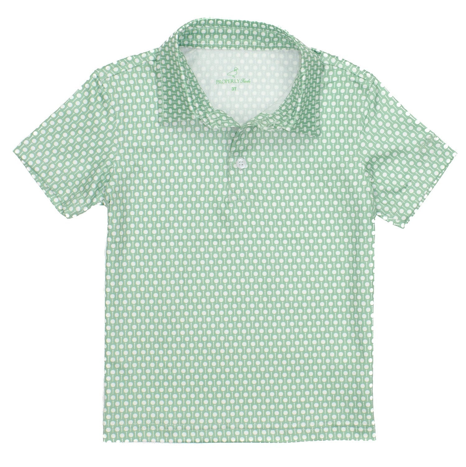 Properly Tied Boys Inlet Polo Tee Time