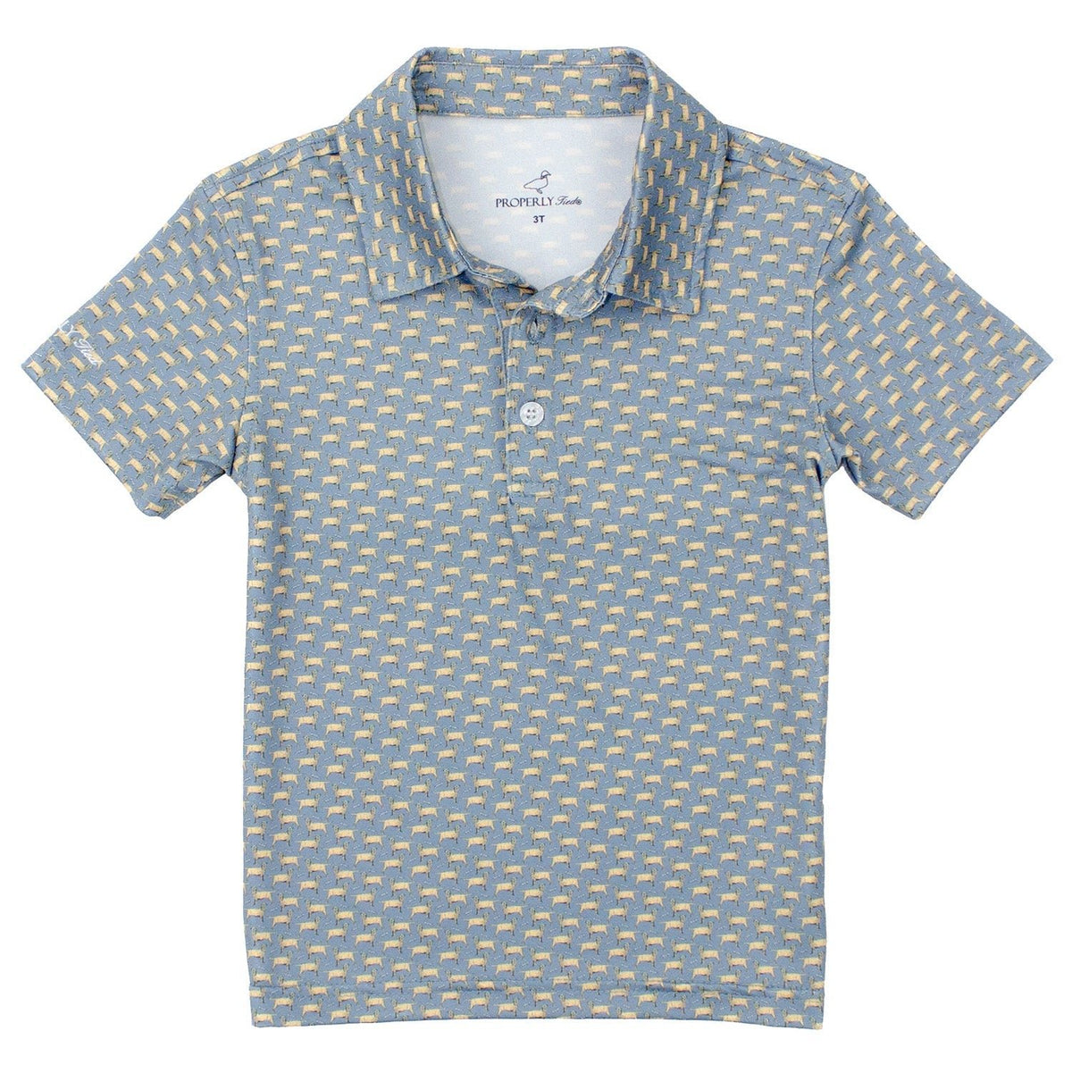 Problerly Properly Tied Boys Inlet Polo Up Dog – Baby Biz