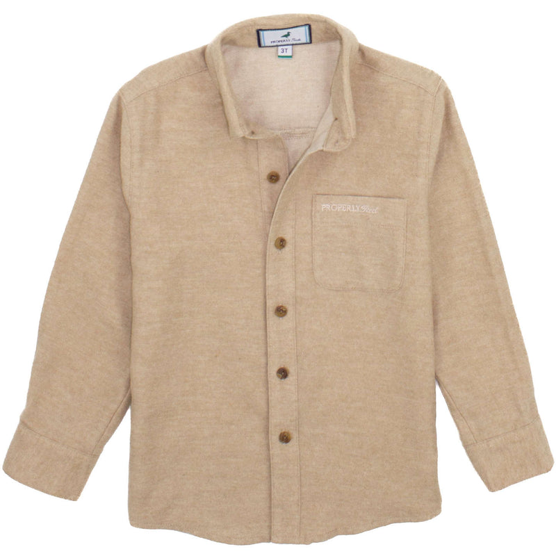 Properly Tied Boys Breeze Shirt Long Sleeve | Sand