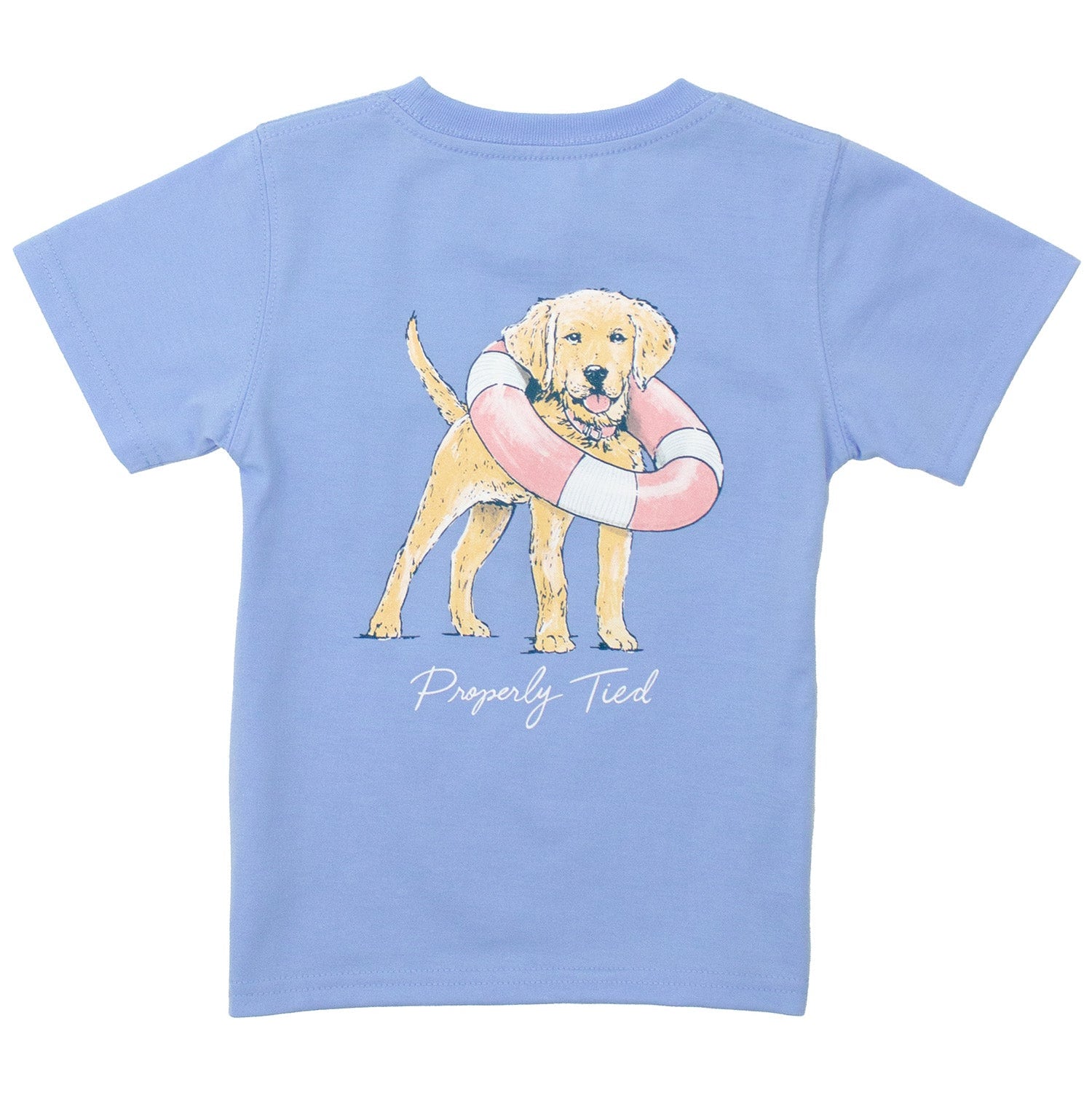 Properly Tied Girls Lifeguard Pup Short Sleeve Light Blue
