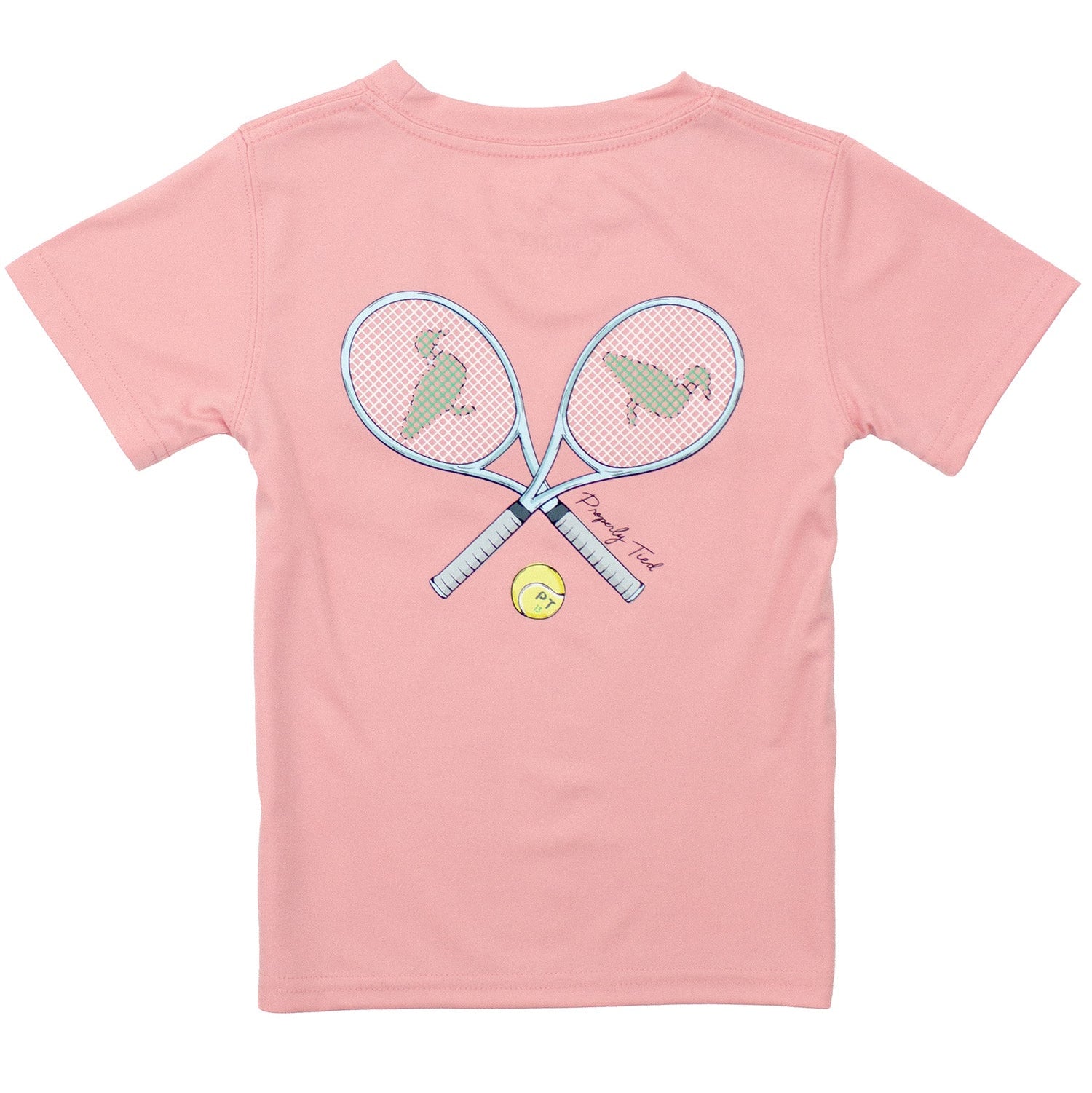 Properly Tied Girls Performance Tee Short Sleeve Tennis Blush