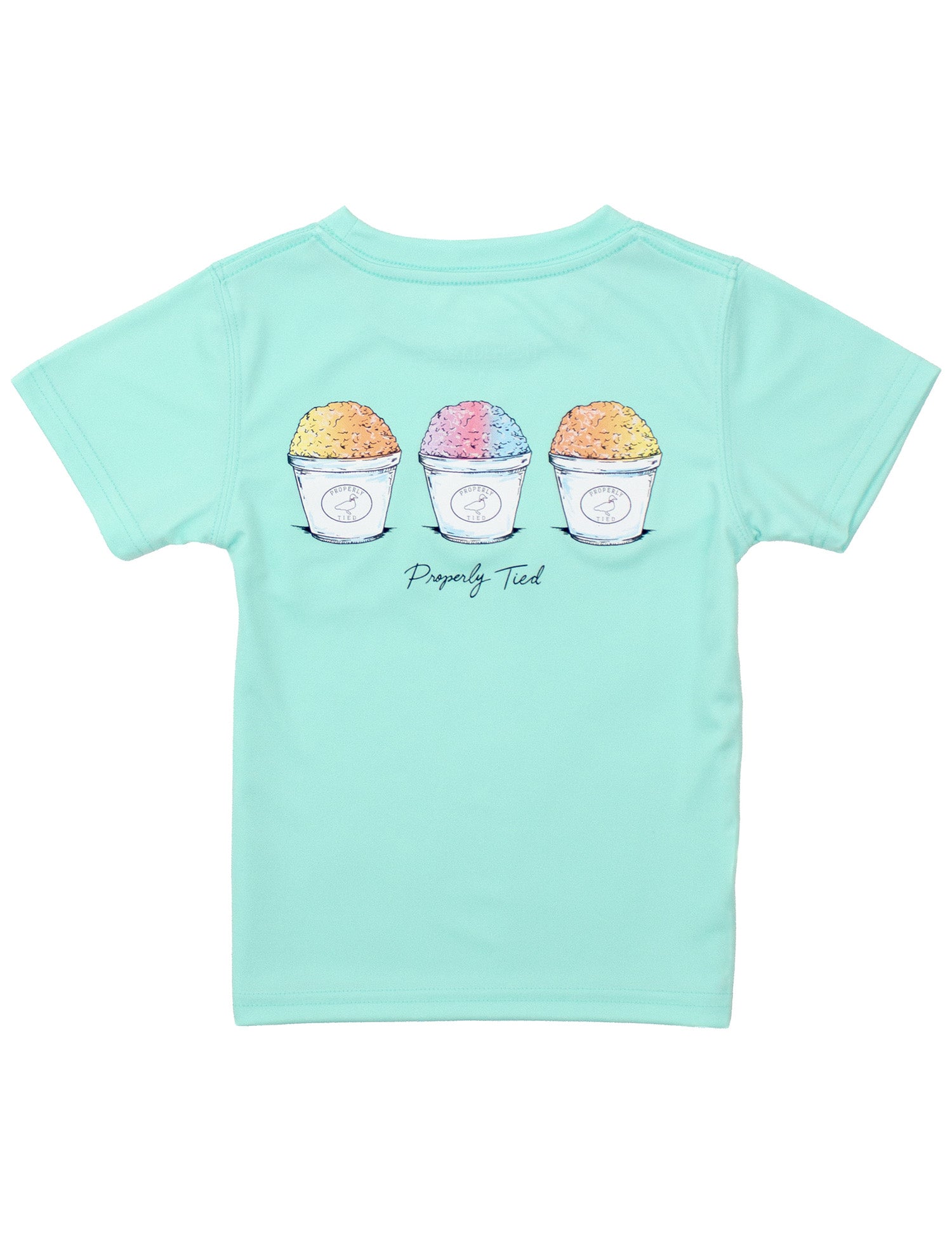 Properly Tied Girls Performance Tee Short Sleeve Chillin Seafoam