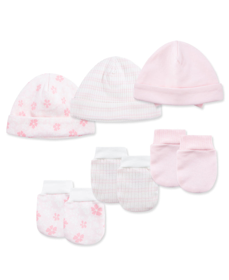 Little Me Petals Hat & Mitt Set