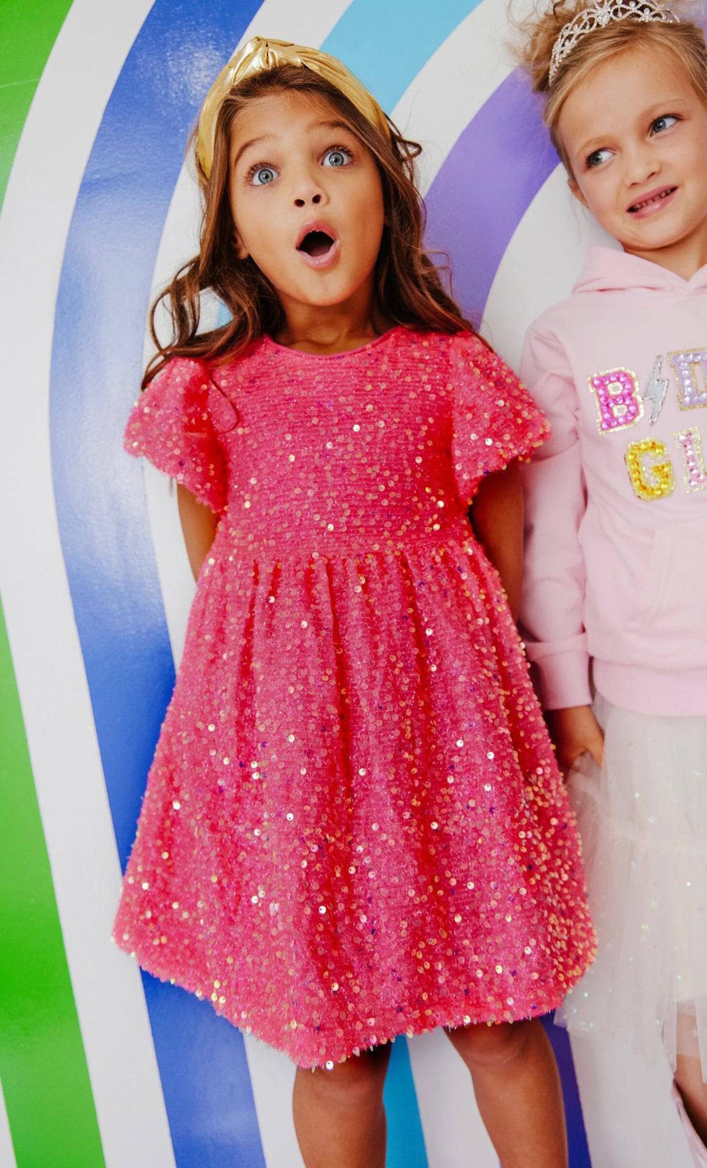 lola and the boys pink sequin dress Lola + The Boys Pretty in Pink Sequin Dress, 2