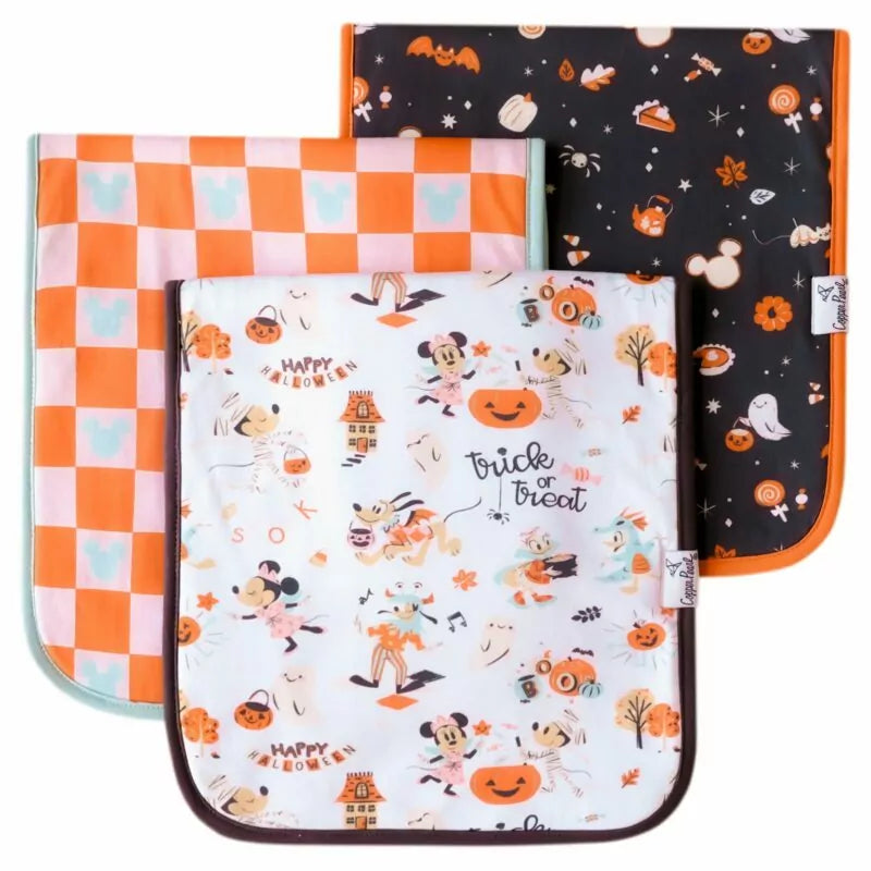 Copper Pearl Premium Burp Cloths | Mickey Mouse's Boo Bash