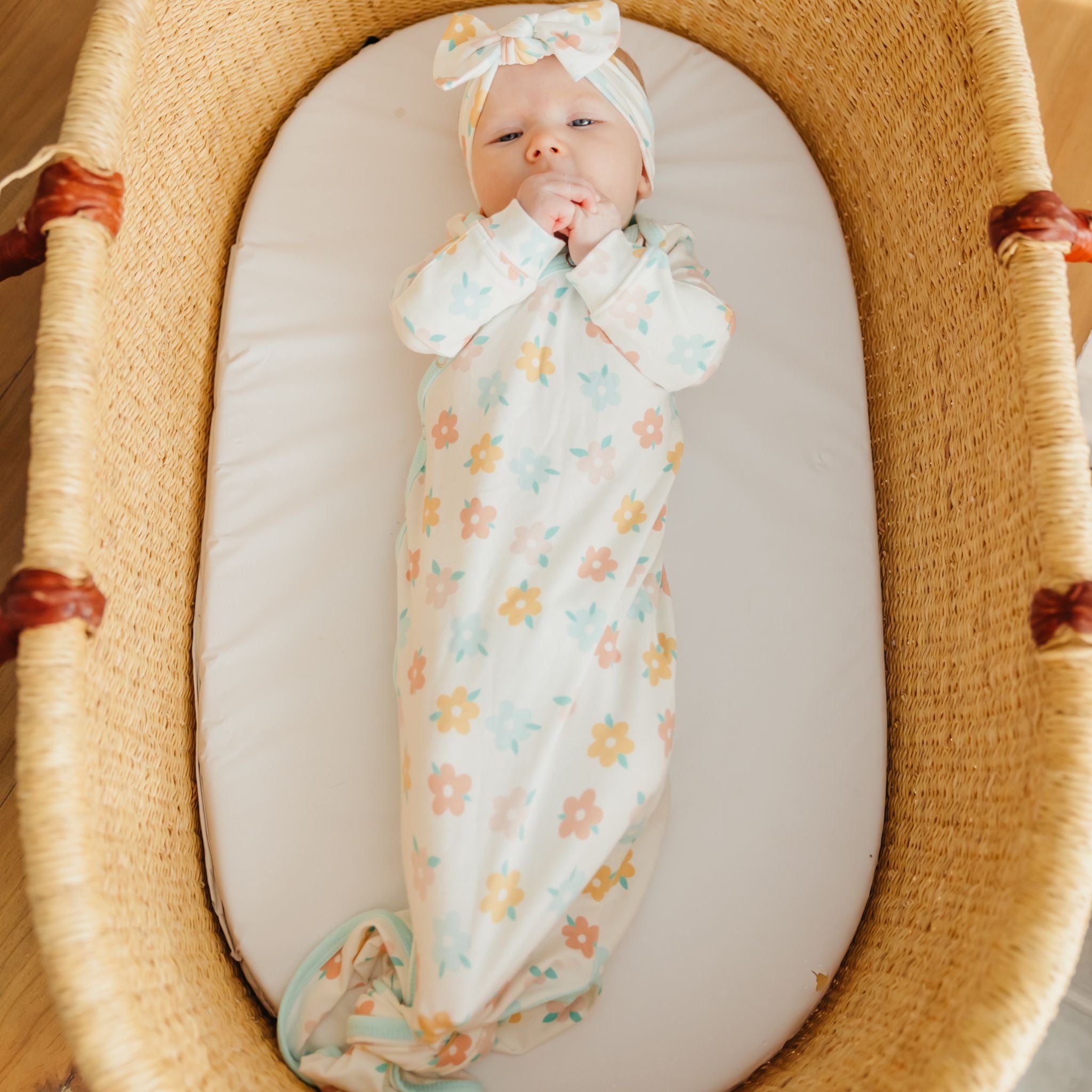 Copper Pearl Newborn Knotted Gown | Daisy
