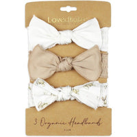 L'ovedbaby Organic Smocked Headband 3-Pack | Brixy Bunny Biscuit
