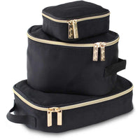 Itzy Ritzy Pack Like a Boss Packing Cube Set Black + Gold