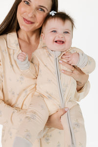 In My Jammers Gemma Floral Zipper Romper