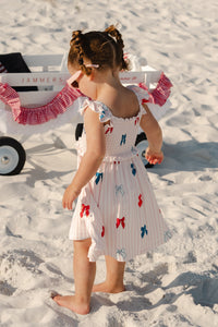 In My Jammers Liberty Bow Smocked Twirl Dress