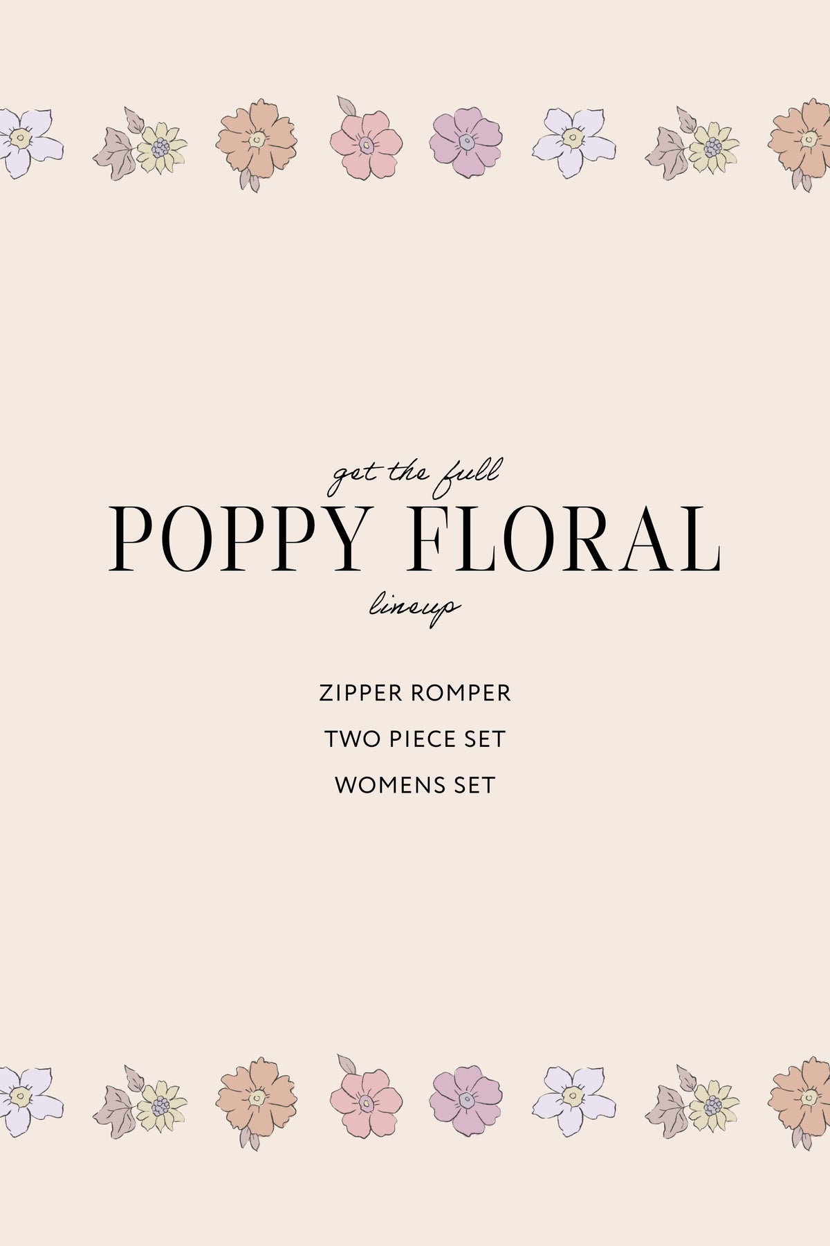 In My Jammers Poppy Floral Zipper Romper