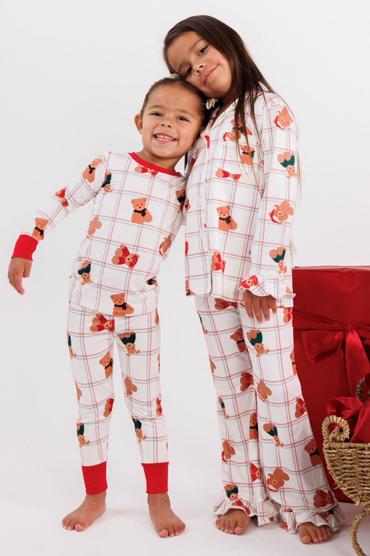 In My Jammers Cozy Christmas Bears Girls' Long Sleeve Ruffle Flare Set