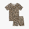 Posh Peanut Lana Leopard Tan Short Sleeve Short Pajamas